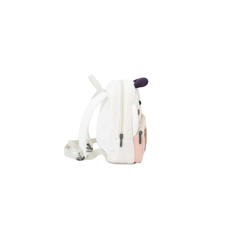 Mochila Mila de algodon 100 rosa 18X24cm