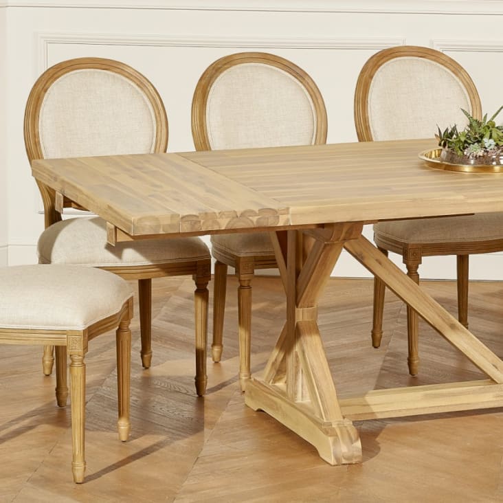 Table à manger rectangulaire industriel bois massif Taylor