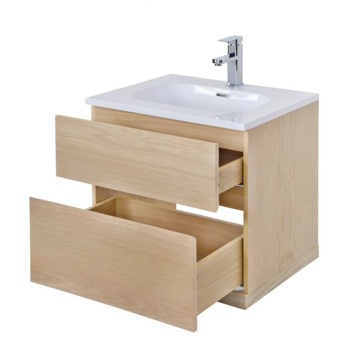 Meubles salle de bain avec vasques, miroirs, colonne effet bois clair-Enio cropped-5
