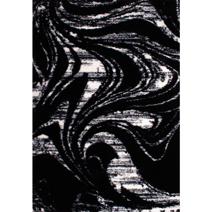 Tappeto shaggy design moderno nero - 120x160 cm OSLO