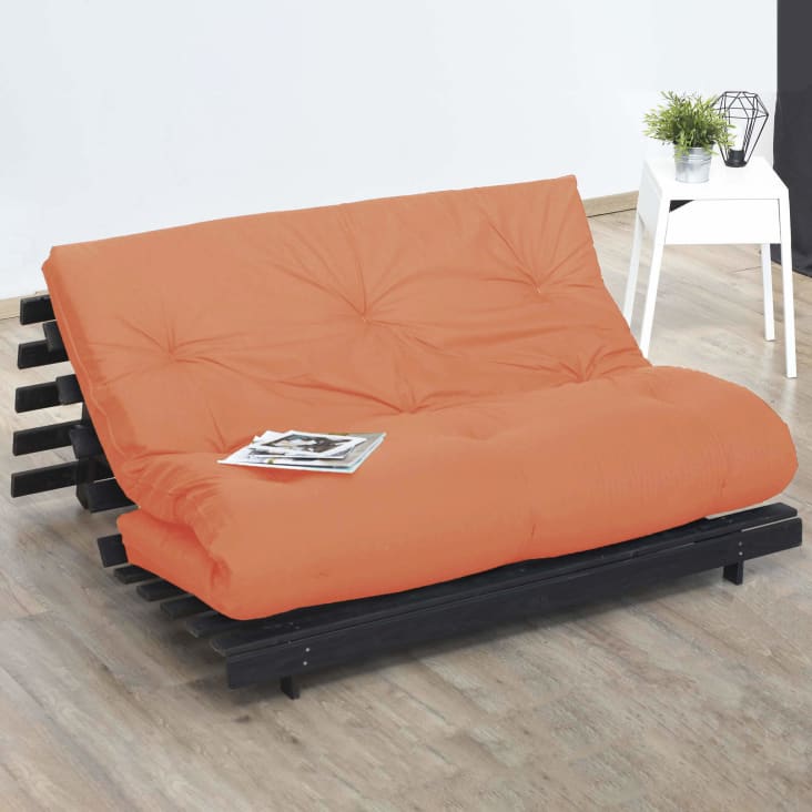 Matelas futon coeur latex ferme 13cm orange 90x200 Maisons du Monde