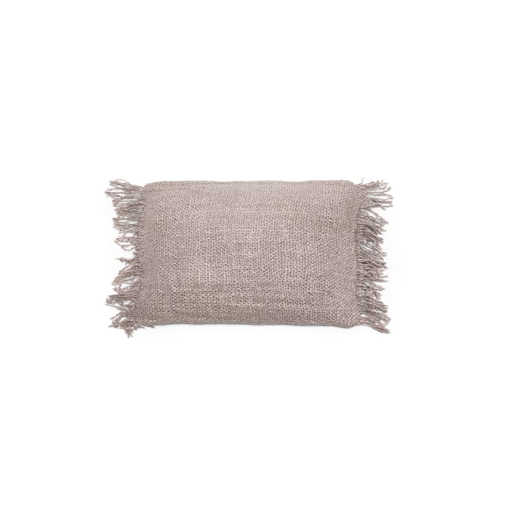 Furn Bobble Kissen – 30x50 Cm, Backstein-Farbe, Baumwollsamt, Mit Bommel Und Polyester-Füllung