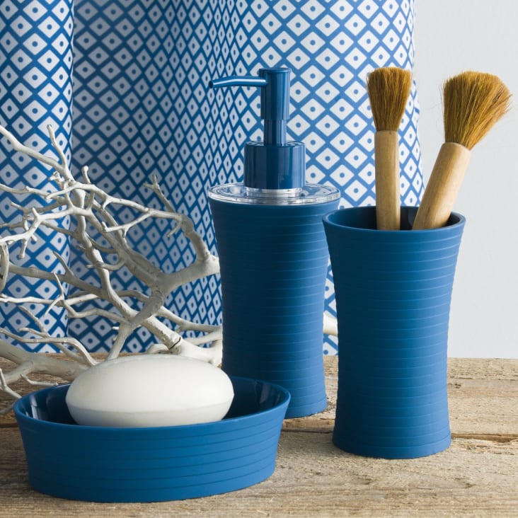 Distributeur de savon en polystyrène bleu-Design cropped-3