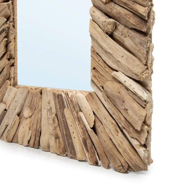 Miroir rectangulaire bois flotté - Pure Nature Paillotes en Bambou