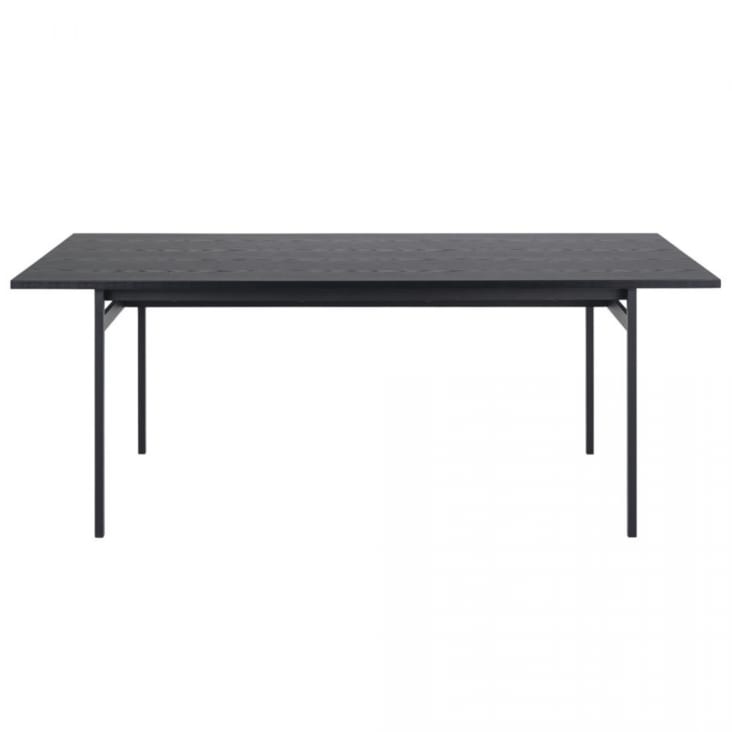 Table à manger en bois noir 200x90cm-Black