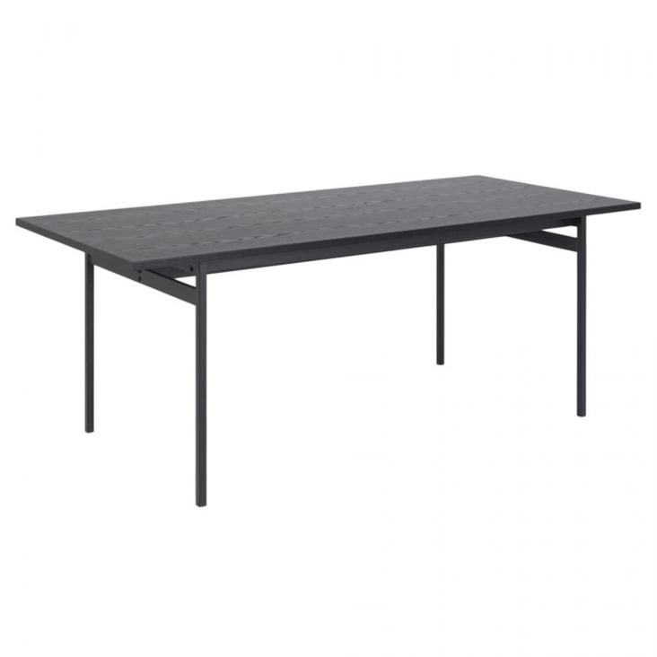 Table à manger en bois noir 200x90cm-Black cropped-3