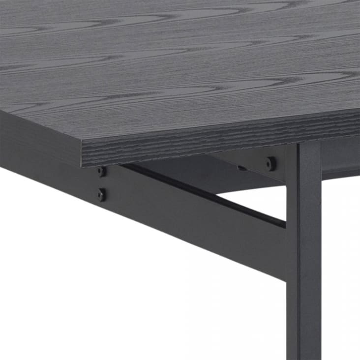 Table à manger en bois noir 200x90cm-Black cropped-4