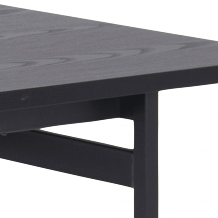 Table à manger en bois noir 200x90cm-Black cropped-5