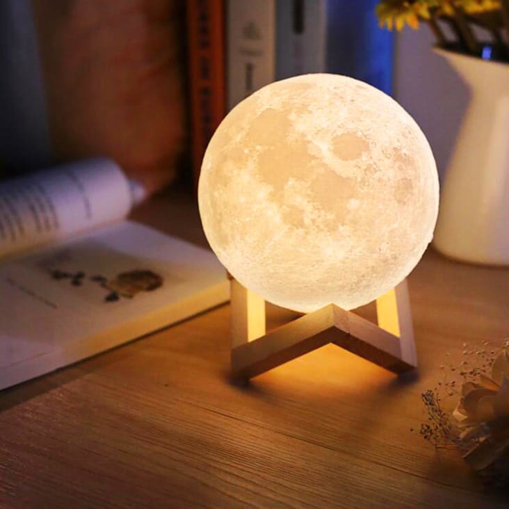 Lampe veilleuse à poser pleine lune 15cm FÉÉRIQUE
