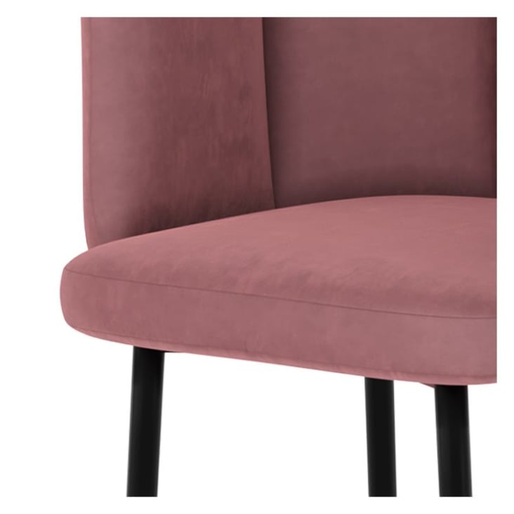Chaise de bar en velours rose 75 cm (lot de 2)-Rosy cropped-5