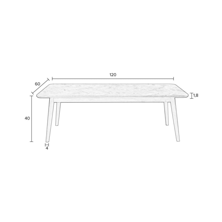 Table basse en bois 120x60cm bois clair-Fabio cropped-8