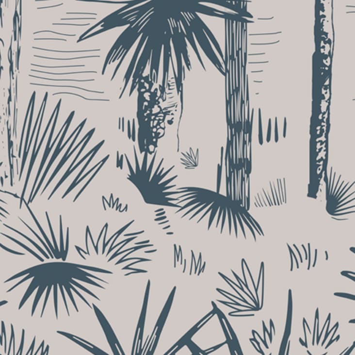 Papier peint panoramique forêt des tropiques 425 x 250 cm gris cropped-4
