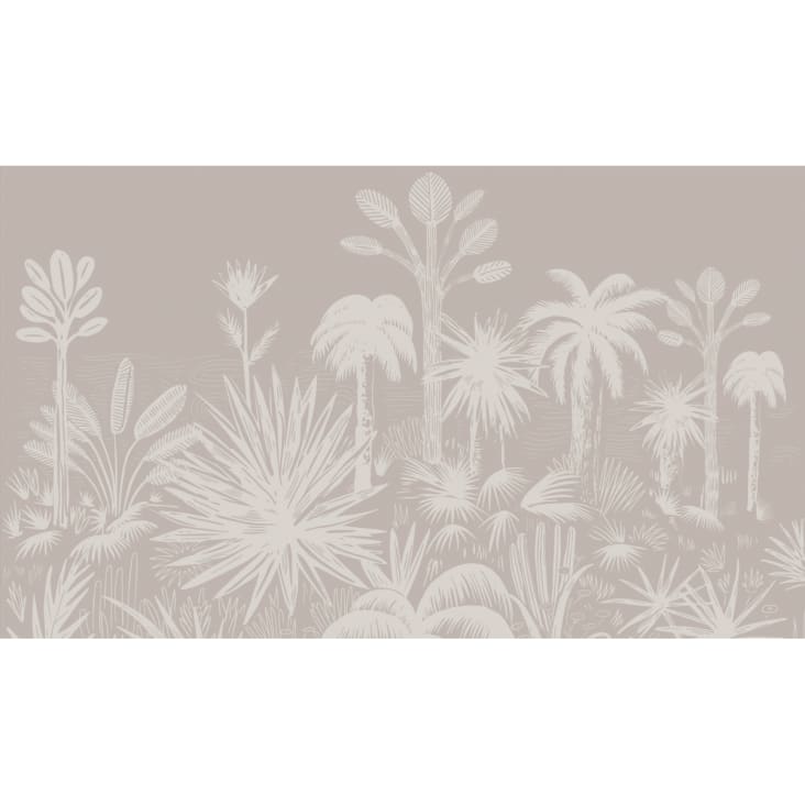 Papier peint panoramique forêt des tropiques beige 340x250cm cropped-2