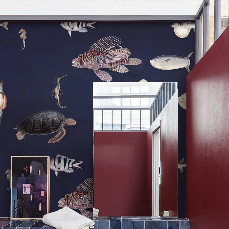 Tapete Tropische Fische Blau 250x200 cm Animali | Maisons du Monde, حجم الصورة 732x732