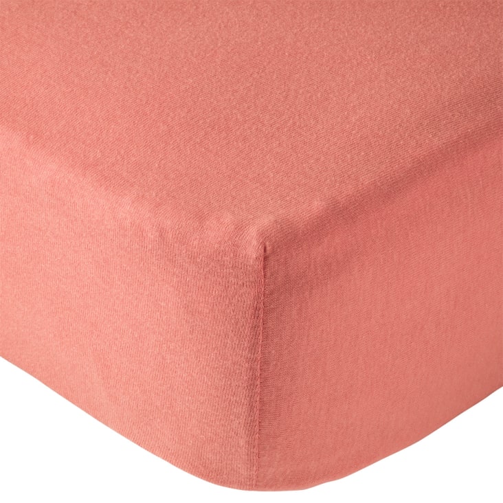 Lot de 2 draps housses bébé en coton rose et blanc 60x120 cm cropped-4