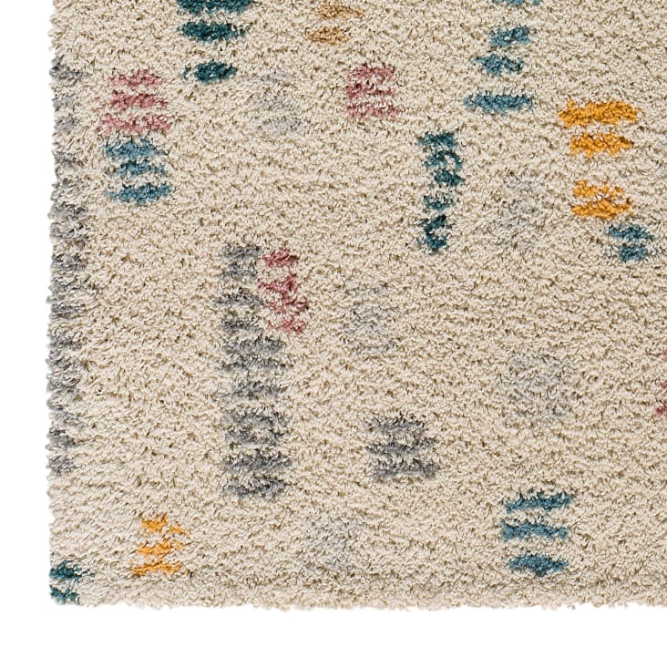 Tapis shaggy design scandinave multicolore, 80x150 cm-ULAI cropped-5