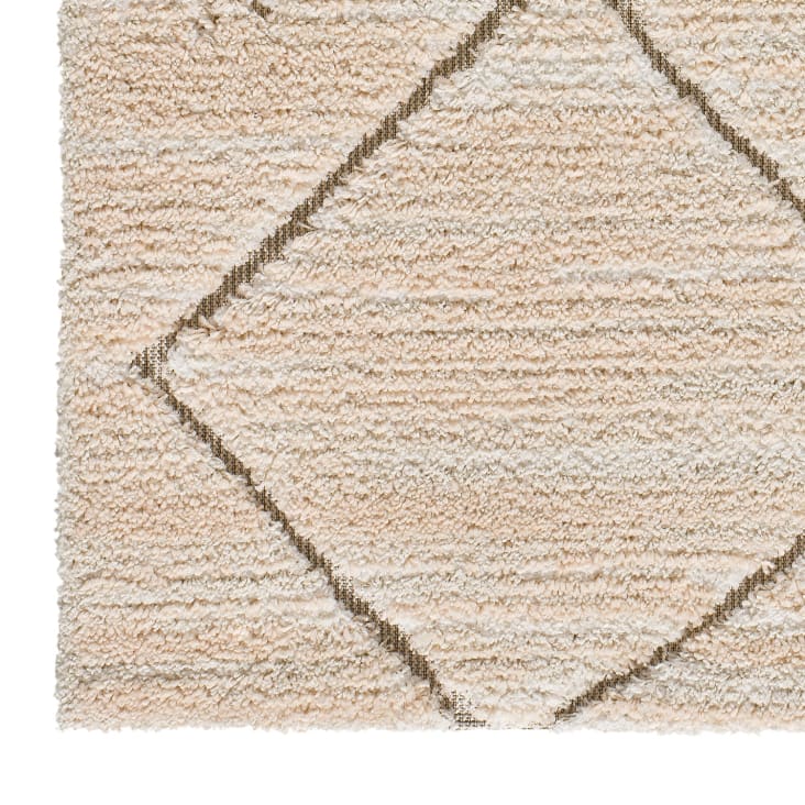 Tapis design scandinave texturé dans les tons beiges, 80x150 cm-ENYA cropped-5