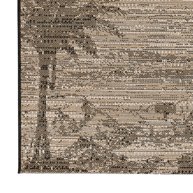 Tapis de jute à motifs tropicals en noir, 80x150 cm-LOTTO cropped-5
