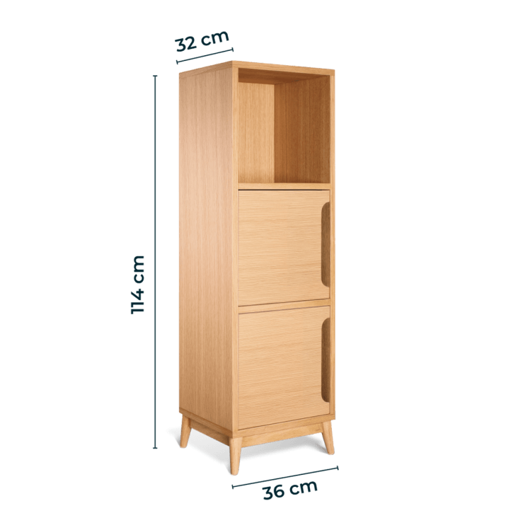 Colonne de rangement en plaqué chêne - bois clair H190cm   Meuble rangement  chambre, Colonne de rangement, Meuble chambre à coucher