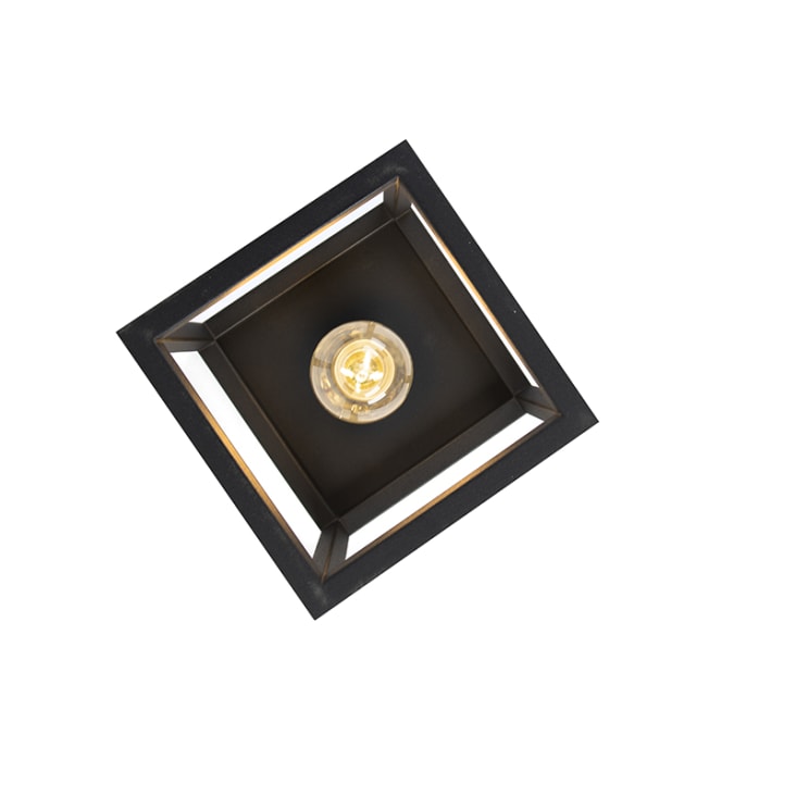 Plafoniera Industriale Ruggine Marrone Legno 4 Luci Orientabile - GINA - Foto 10