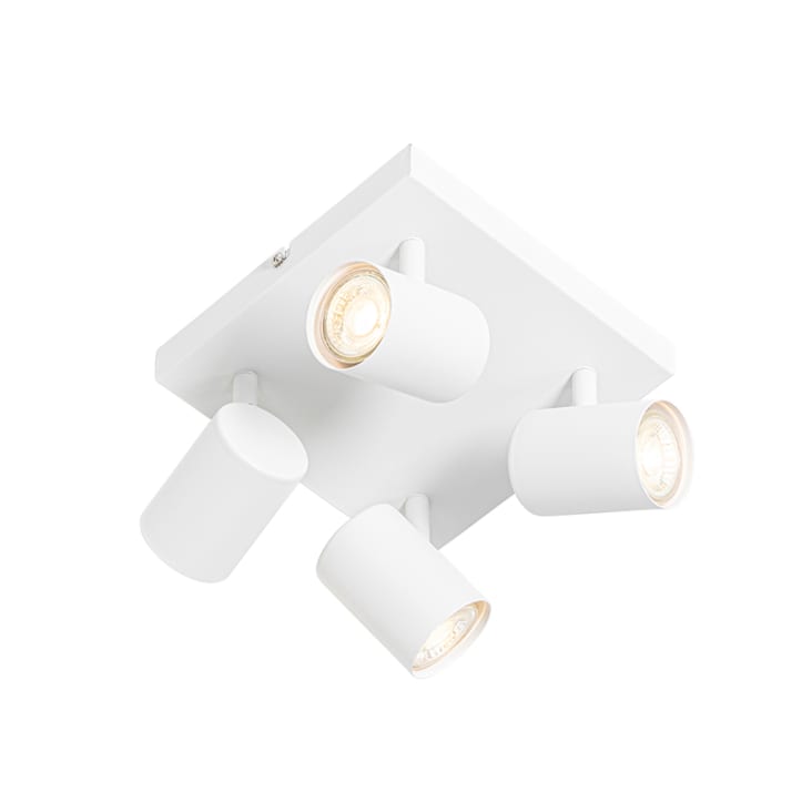 Plafoniera moderna LED con 2 Faretti GU10 Lampada da soffitto a spot  orientabili