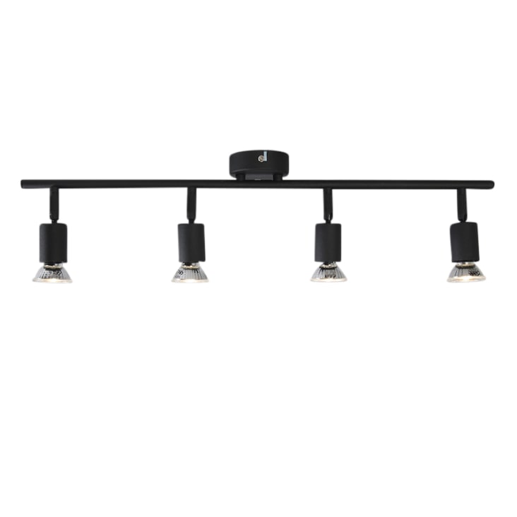 QAZQA Jeany - Spot Plafond, Plafonnier - 3 Lumière - 250 Mm - Noir