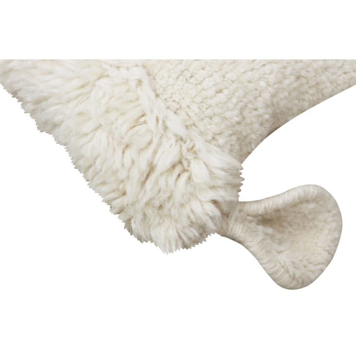 Cojín de lana para niños - cabeza de oveja con funda extraíble