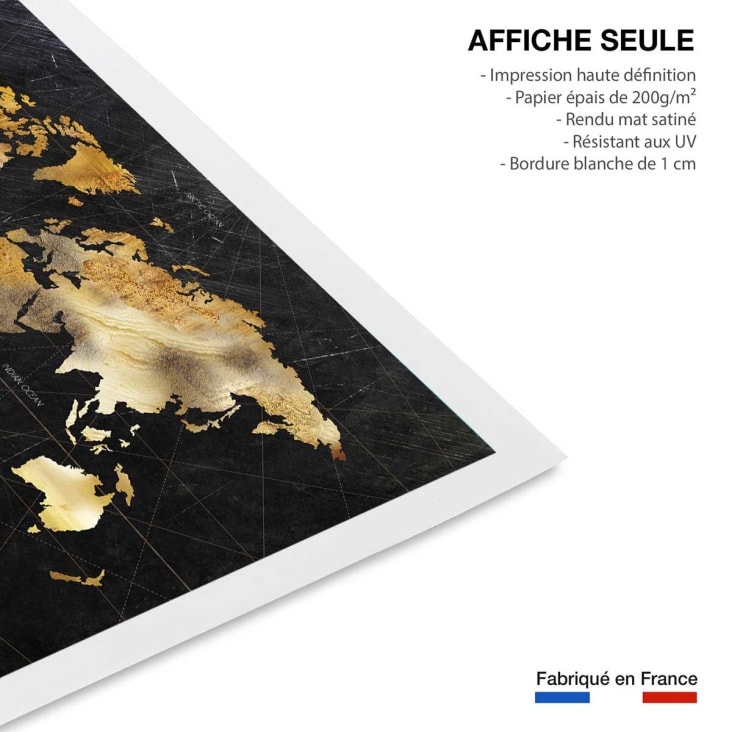 Affiche carte du monde dorée sans cadre 90x60cm cropped-4