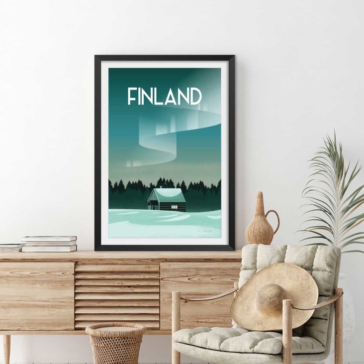 Affiche voyage laponie finlandaise sans cadre 20x30cm cropped-2