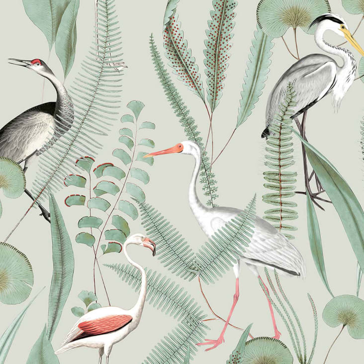 Papier peint oiseaux Herons 0,53x10 mètrescm cropped-2