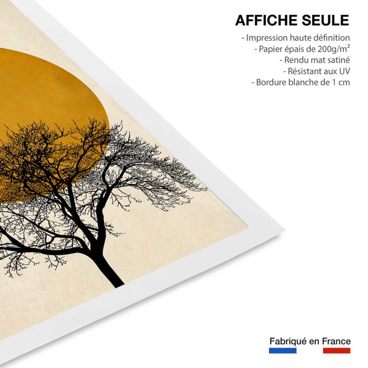 Affiche dessin ""arbre et sérénité"" sans cadre 30x45cm cropped-4