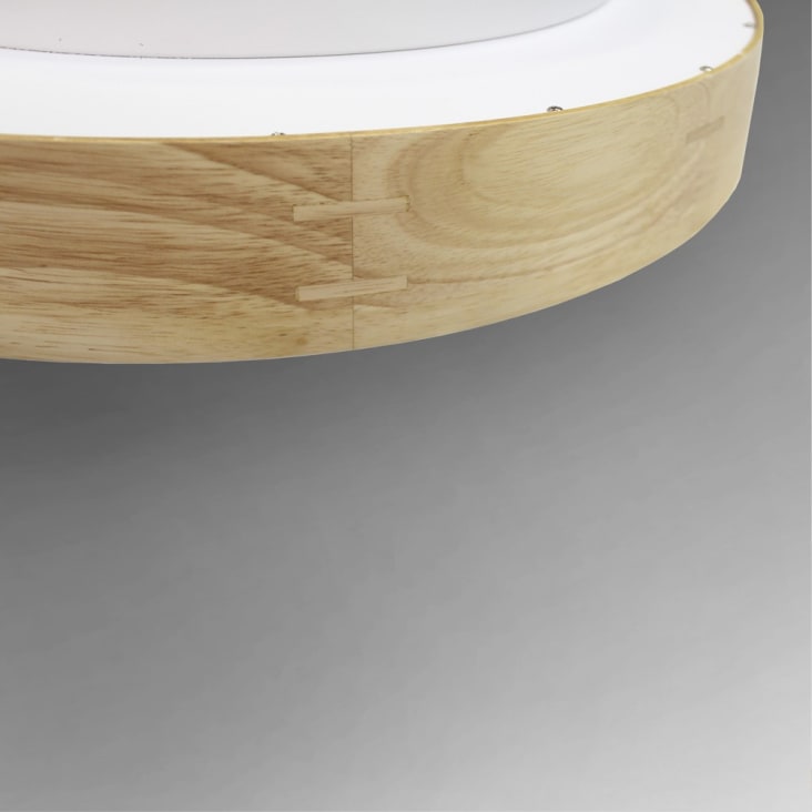 Plafonnier LED rond en bois de style nordique ø47 cm MAD