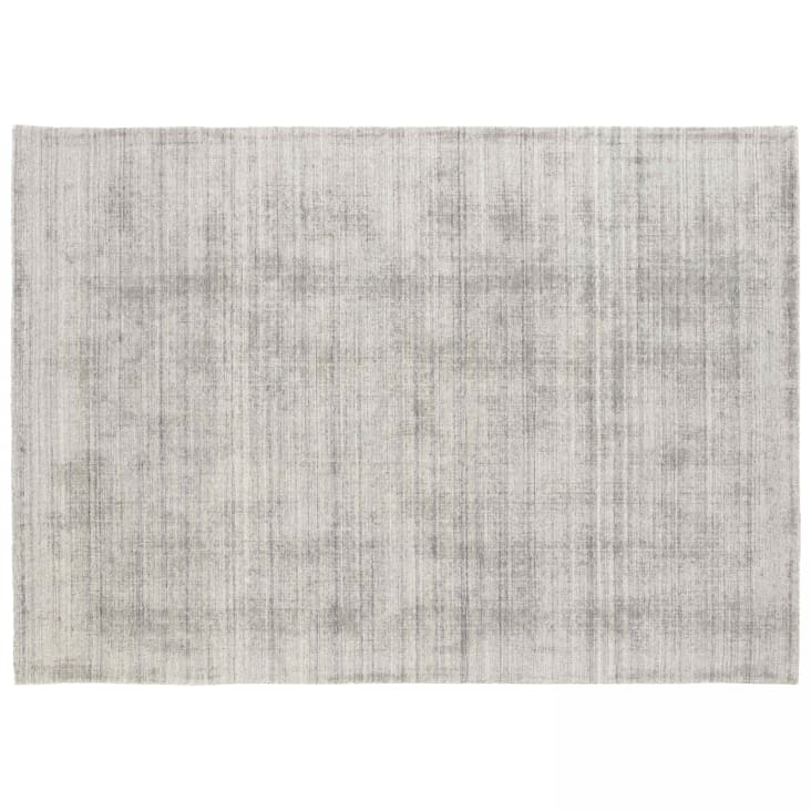 Tapiz de chenilla estampado en tonos grises claros 200 x 290 cm-Loop
