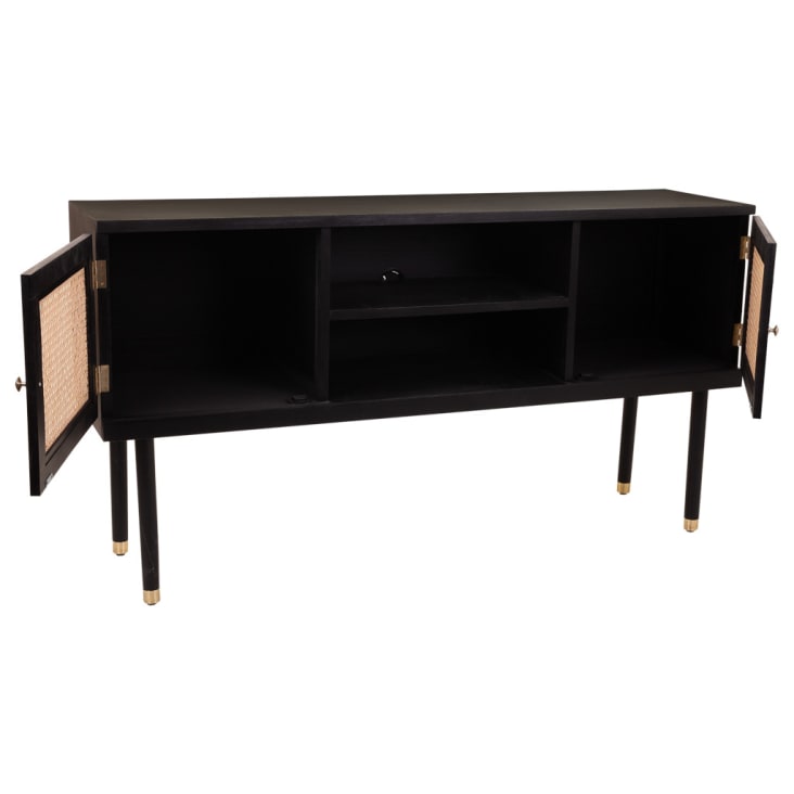 Carrello A 3 Ripiani In Bambù Five - Credenza Media, Dimensioni 45.3x22x80 Cm, Per Piccoli Spazi