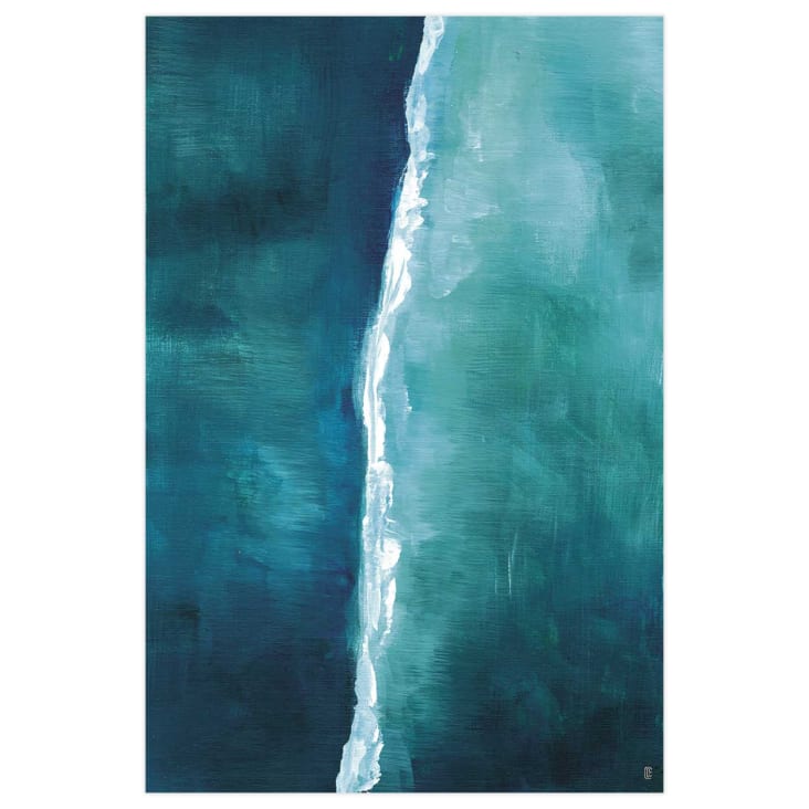 Stampa astratta dell'onda del mare, senza cornice. 70x50 cm-ASTRATTO - MACCHIE