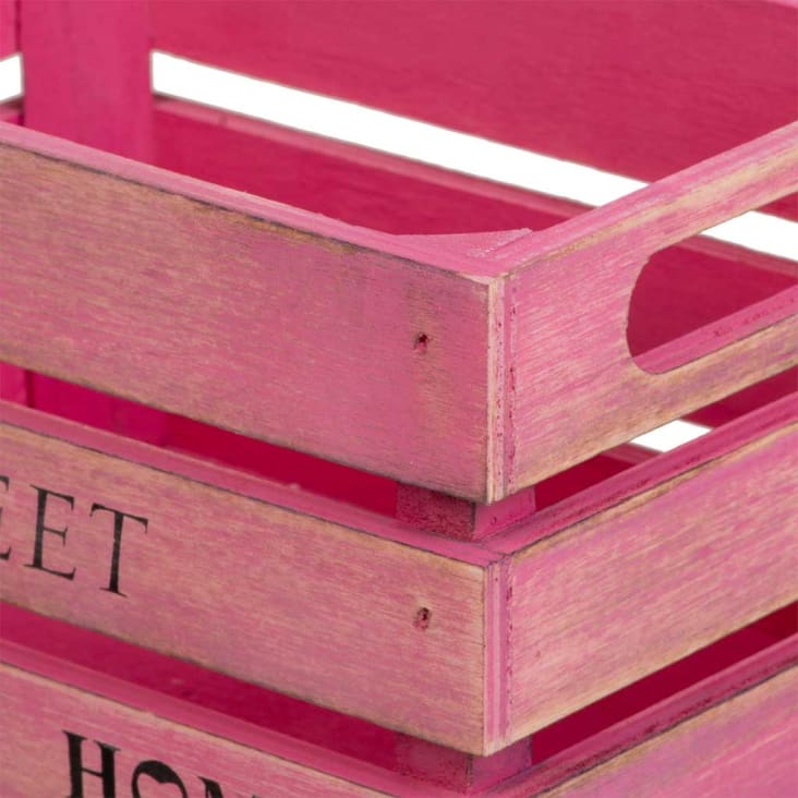 Cajón de madera Rosa 18x12x10h cm Maisons du Monde
