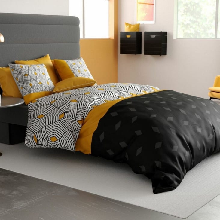 Parure de lit 2 places coton à motifs 220x240 cm Nils | Maisons du Monde