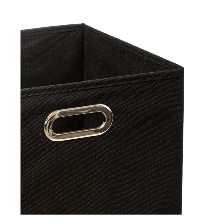 Boîte de rangement en tissu noir - 31x31x31cm