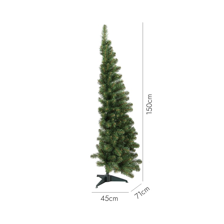 Sapin de Noël en PVC vert H 150 cm-Aosta cropped-5