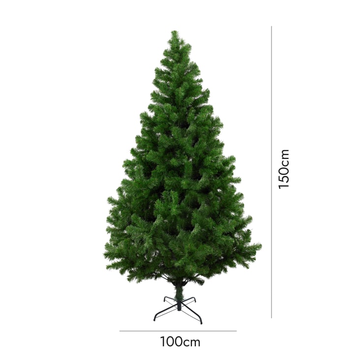 Albero di Natale in PVC verde H 150 cm AOSTA II