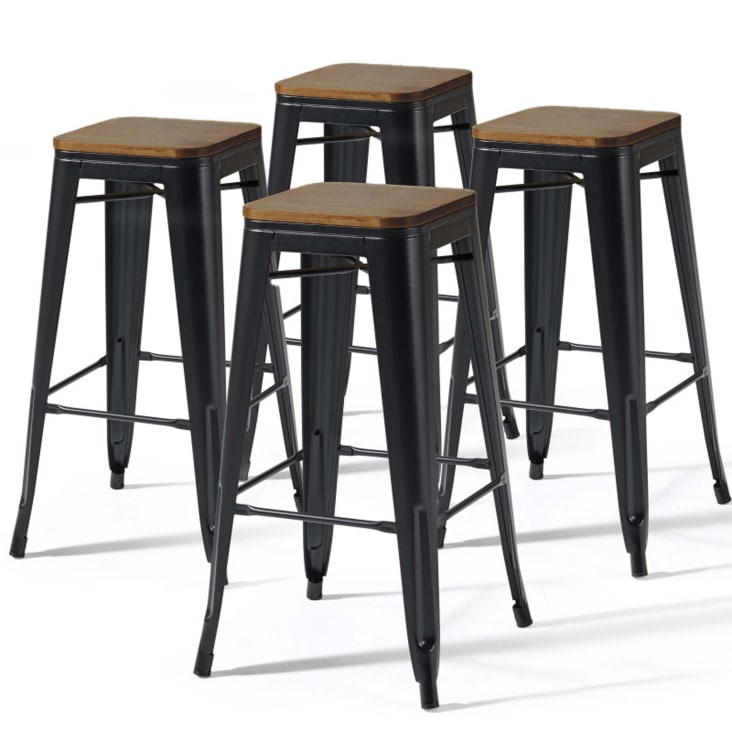 CLP-Lot de 2 tabourets de bar Lazio similicuir-Array - Maison