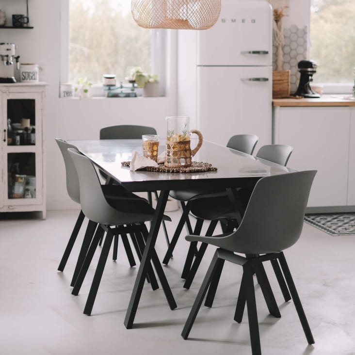 Set di 4 sedie scandinave grigio chiaro