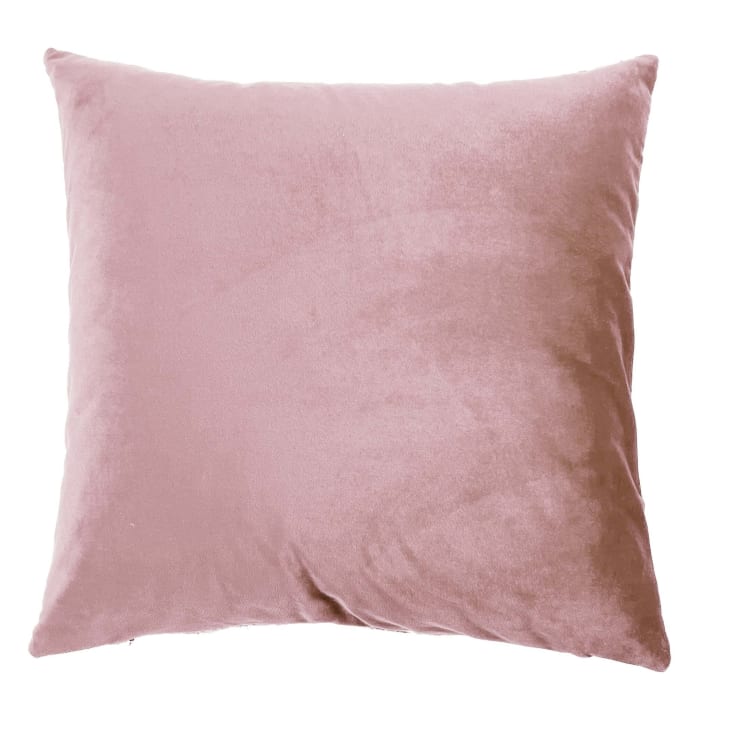 Housse de coussin rose en polyester-45x45 cm avec un motif à pois cropped-2