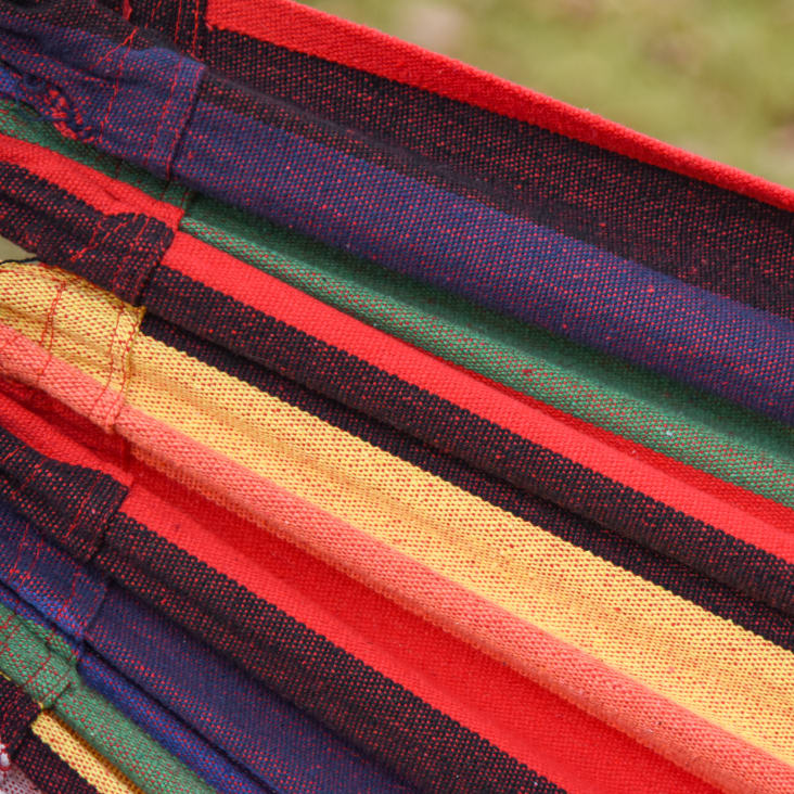 Toile de hamac avec sac transport coton polyester multicolore
