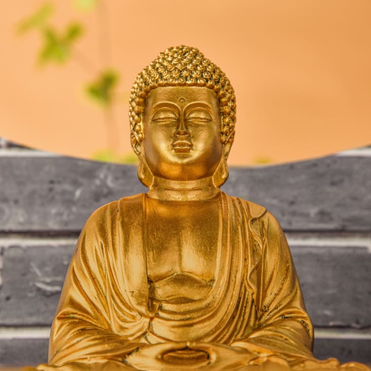 Statue de tête de bouddha porte-bonheur, décorations murales de