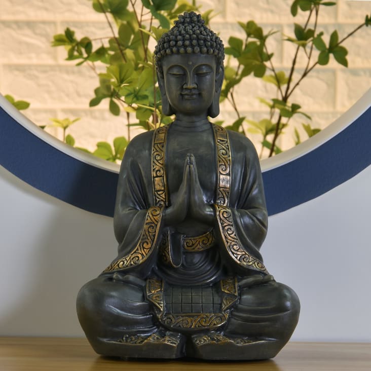 MISOYER Statua del Buddha,Statuette di Buddha - Statuette e oggetti da  collezione di Buddha, arredamento di meditazione, arredamento del soggiorno  spirituale, arredamento Zen Yoga, arredamento indù : : Casa e  cucina