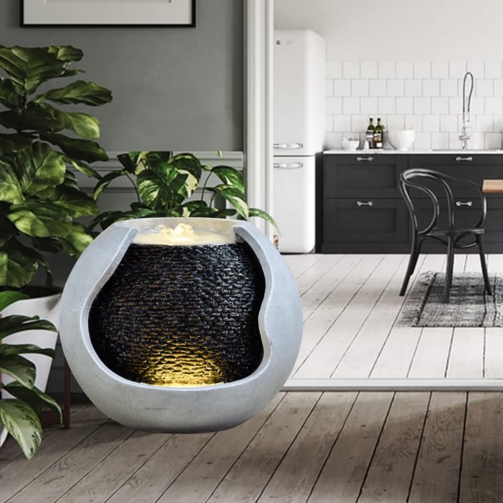 Moderner Brunnen aus grauem Kunstharz H37 Andy Maisons du Monde