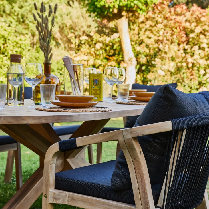 Tavolo allungabile e 6 sedie in acacia - Mobili da giardino - Tikamoon