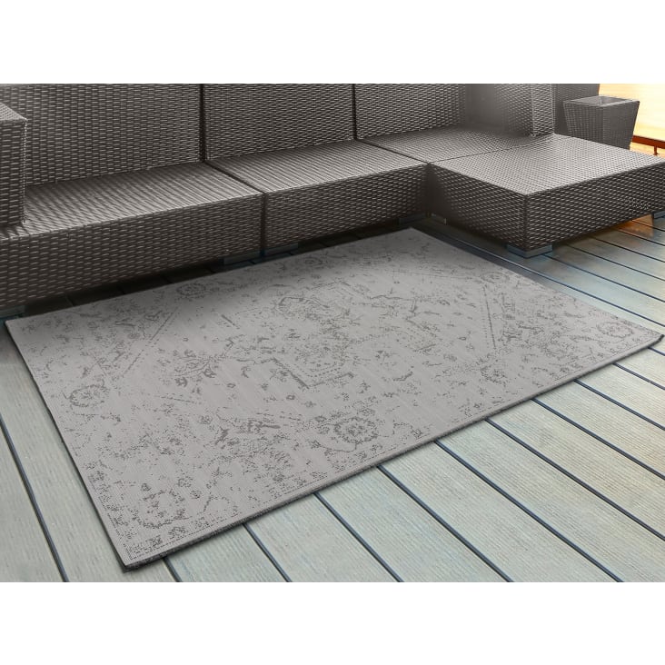 Outdoor-Teppich im Vintage-Stil in Grau, Monde BALLIK Maisons cm 130X190 | du