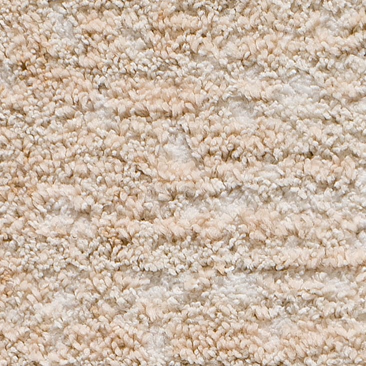 Tappeto a pelo lungo con texture nei toni del beige, 133X190 cm SERENE